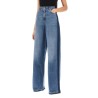 wide leg jeans with contrasting details