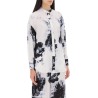 orchid maxi shirt in silk crepe