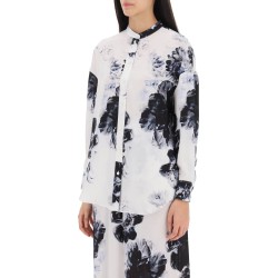 orchid maxi shirt in silk crepe