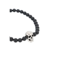 skull bracelet with pearls