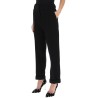 cuffed wool crepe trousers