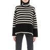 striped wool cotton turtleneck