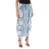 cargo denim skirt