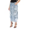 cargo denim skirt