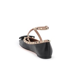 silk rockstud ballet flats