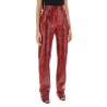 abete python print leather pants