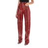 abete python print leather pants