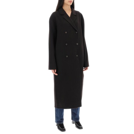 oversized double-breasted wool coat