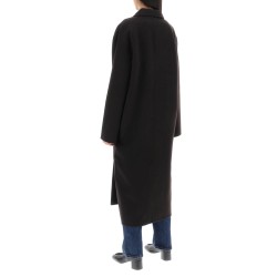 oversized double-breasted wool coat