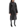 crocodile embossed leather coat