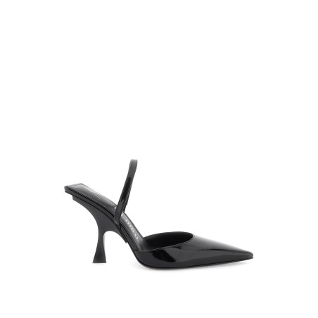 faux leather slingback pumps