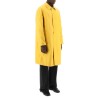 trench coat in worn-out effect coated cotton