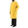 trench coat in worn-out effect coated cotton