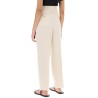 double-pleated viscose trousers