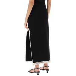 gabie maxi skirt with crochet trims