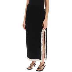 gabie maxi skirt with crochet trims