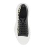 tread slick sneakers with graffiti logo