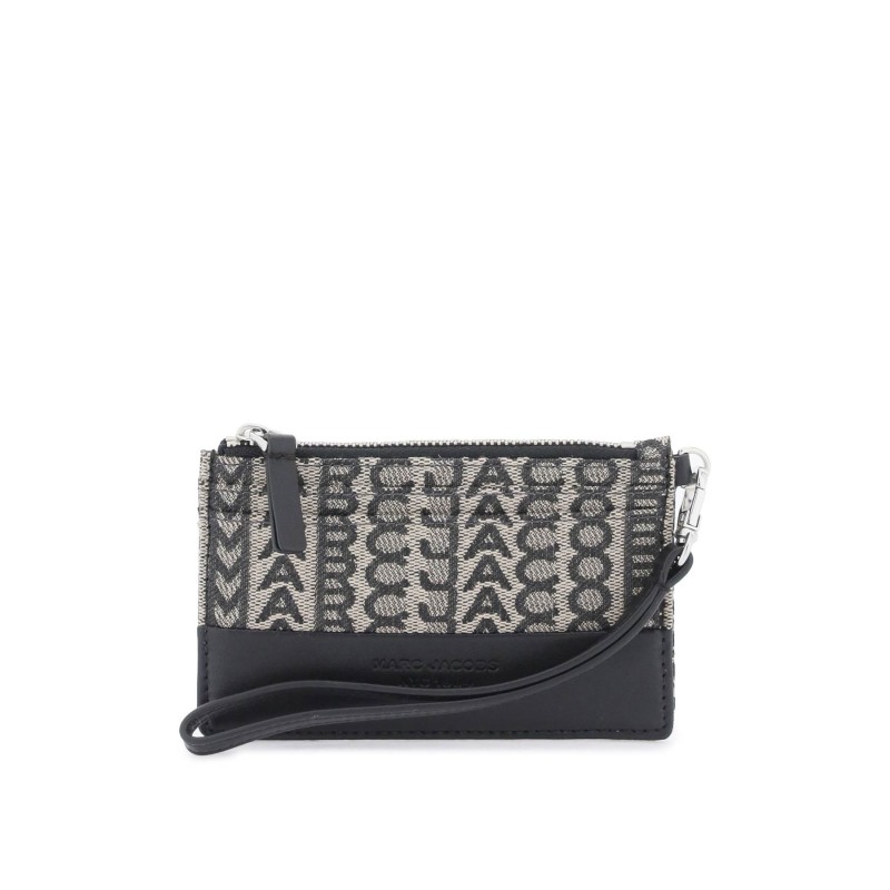 the monogram top zip wristlet wallet