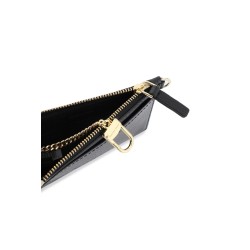 the leather top zip wristlet