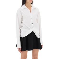 shirt with draped hem