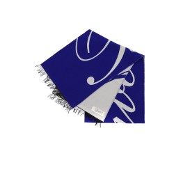 silk and wool logo scarf