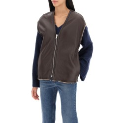 veronicas reversible shearling vest