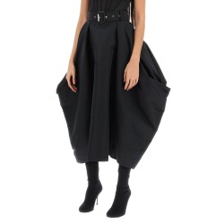 peg-top skirt in polyfaille