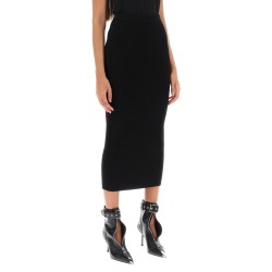 ribbed-knit pencil skirt