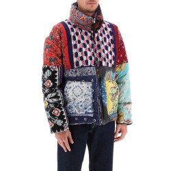 reversible patchwork down jacket