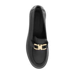 gancini buckle loafers