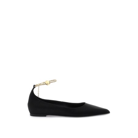 ballet flats with ankle chain