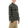 check flannel shirt with rubberized logo