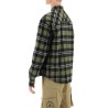 check flannel shirt with rubberized logo