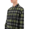 check flannel shirt with rubberized logo