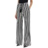 striped silk satin pants