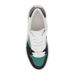 smooth and suede leather sneakers