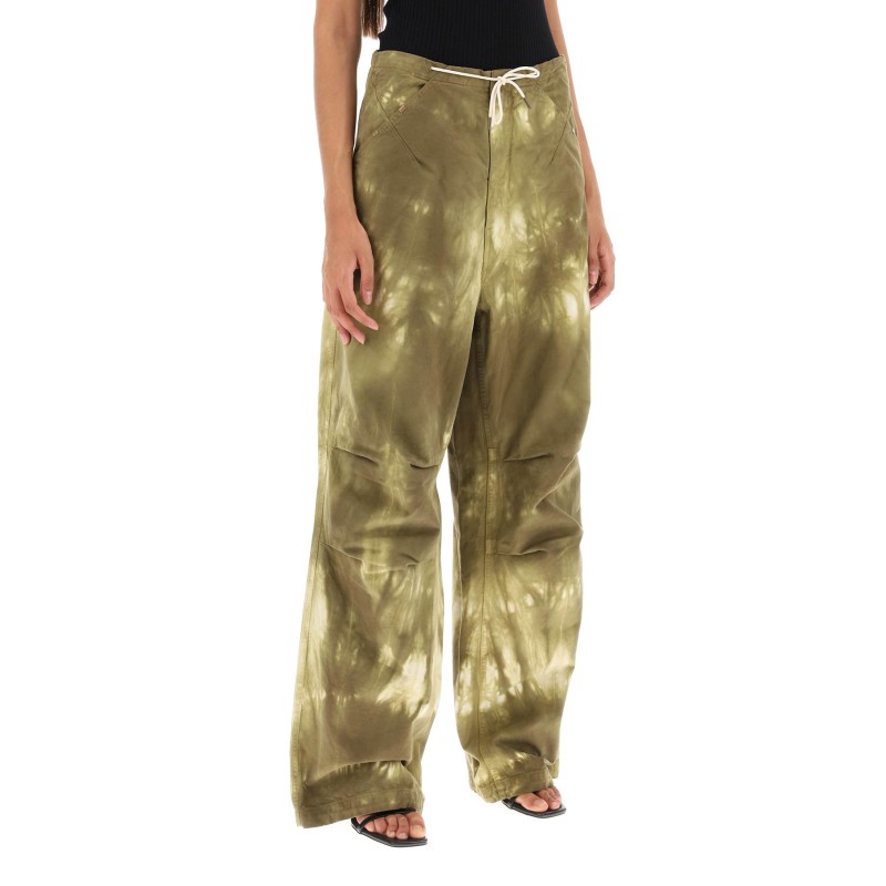 daisy tie-dye baggy pants