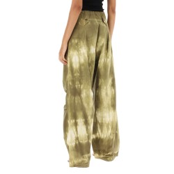 daisy tie-dye baggy pants