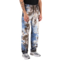 mark tie-dye denim pants