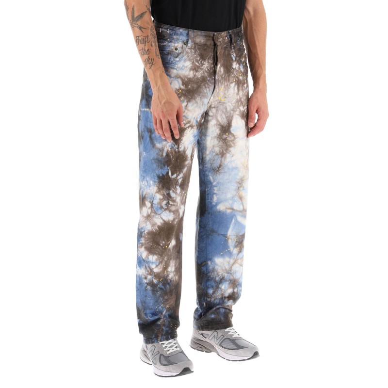 mark tie-dye denim pants