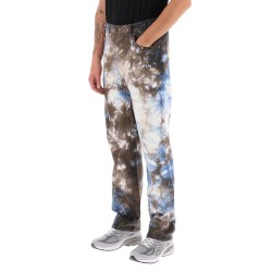 mark tie-dye denim pants