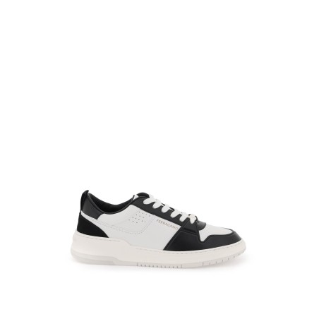 two-tone leather sneakers