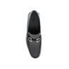 grained leather loafers with gancini