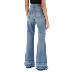 bootcut jeans with frayed hem