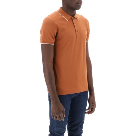 slim fit polo shirt in stretch cotton