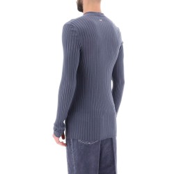 ribbed-knit sweater