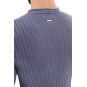 ribbed-knit sweater