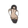 angelina sandals in croco-embossed glossy leather