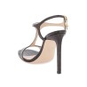 angelina sandals in croco-embossed glossy leather