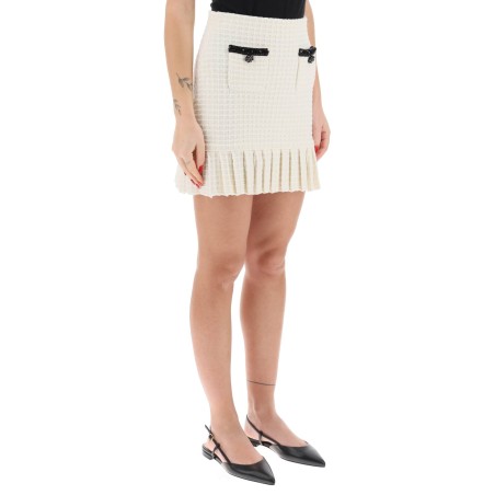 knitted mini skirt with sequins